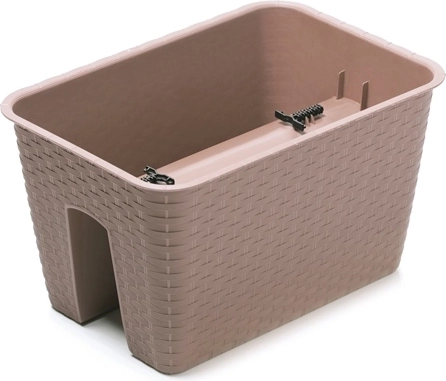 Γλάστρα μπαλκονιού/κιγκλιδώματος Ratolla 40 cm mocca