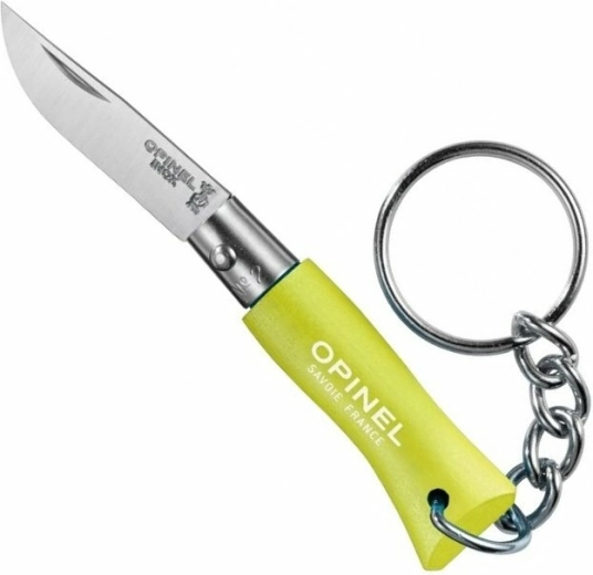 Opinel N°02 μπρελόκ για κλειδιά – σουγιάς 3,5 cm, ανοιχτό πράσινο, ξύλο οξιάς