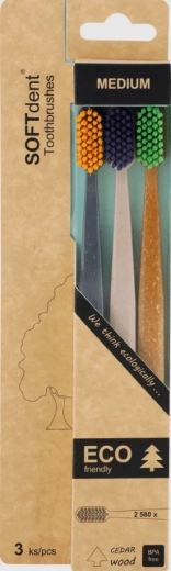 SOFTdent Soft Dent ECO οδοντόβουρτσα medium 3 τεμ.