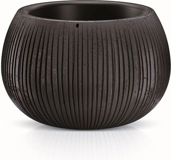 Γλάστρα beton bowl με ένθετο 14,4 cm – μαύρο