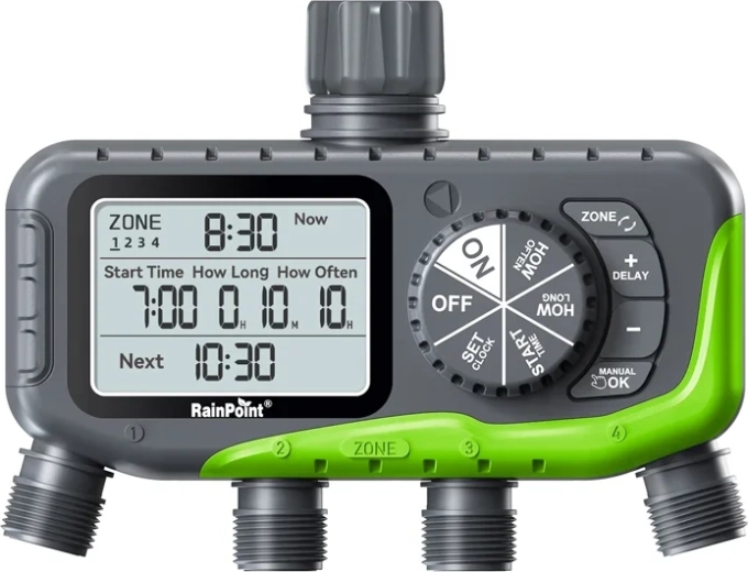 Ελεγκτής άρδευσης RainPoint 4 ζωνών