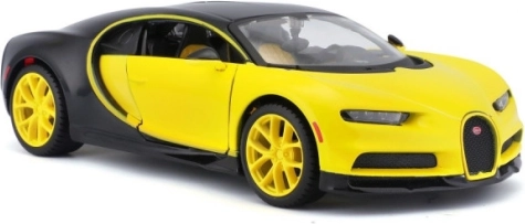 Συλλεκτικό μοντέλο BUGATTI Chiron κίτρινο‑μαύρο 1:24