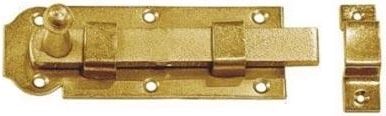 Απλό σύρτη 80 × 30 × 3 mm, γαλβανισμένο με κίτρινο ψευδάργυρο