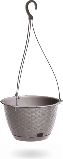 Κρεμαστή γλάστρα Ratolla Round W 24,3 cm mocca