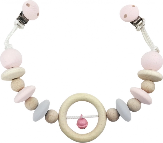 Hess κρεμαστό παιχνίδι για καρότσι με ροζ κουδουνάκι