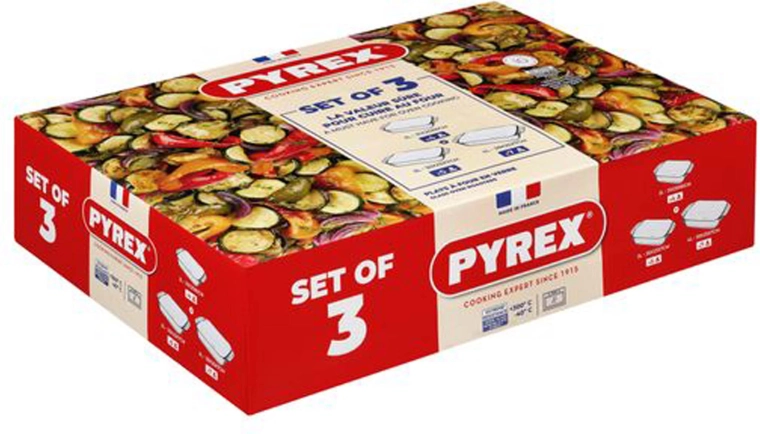 Σετ γυάλινων ταψιών PYREX 2 l, 3 l και 4 l