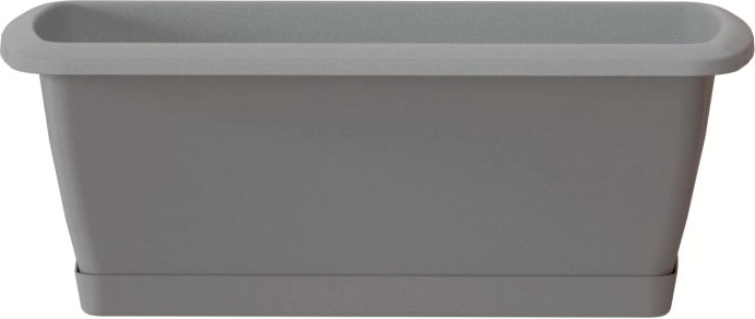 Ζαρντινιέρα με πιατάκι RESPANA SET 39,2 cm – γκρι πέτρα