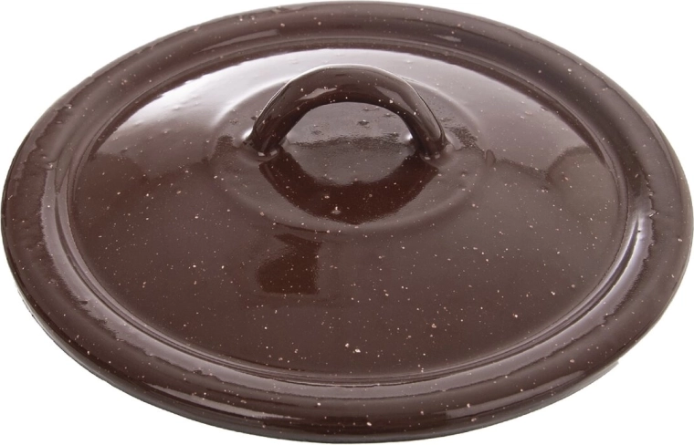 Εμαγιέ καπάκι Brown 16 cm