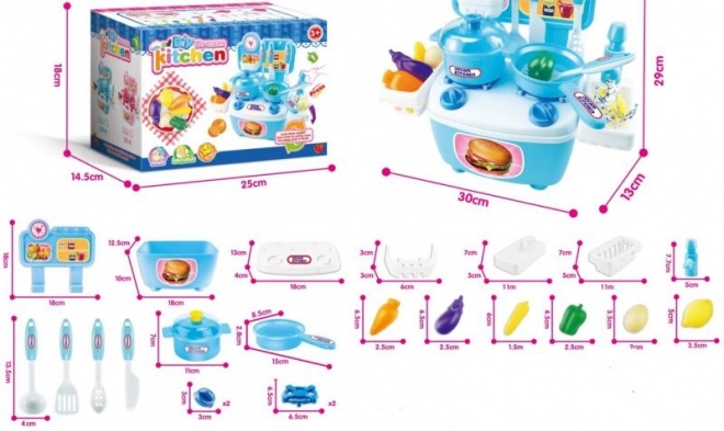 Μίνι κουζίνα μπλε για παιδιά