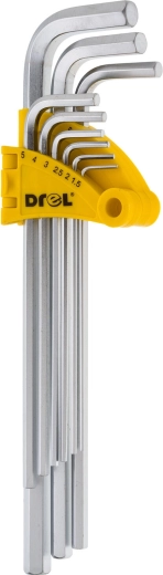 Σετ κλειδιών Άλεν (imbus) 1,5–10 mm, 9 τεμ., επιμηκυμένα DREL