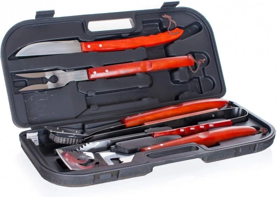 Σετ εργαλείων ψησταριάς σε βαλιτσάκι (5 τεμ.) HAPPY GREEN