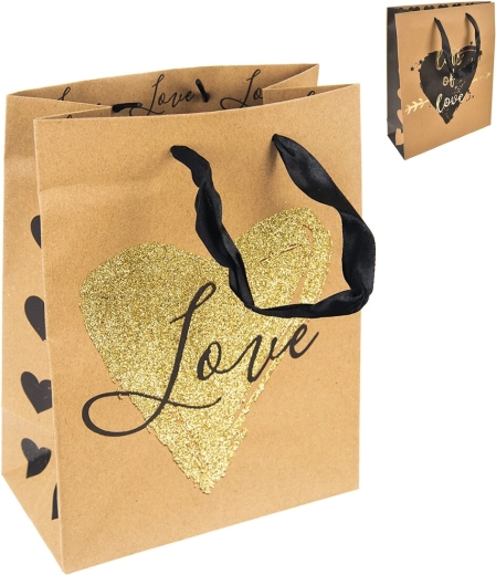 Τσάντα δώρου Love 26 × 10 × 32 cm (μείγμα 3 παραλλαγών)