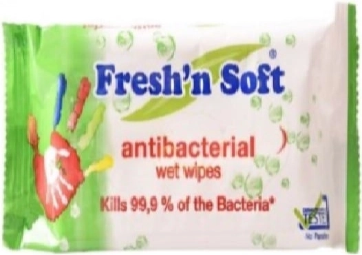 Fresh 'n soft αντιβακτηριακά υγρά μαντηλάκια για τα χέρια 15 τεμ.