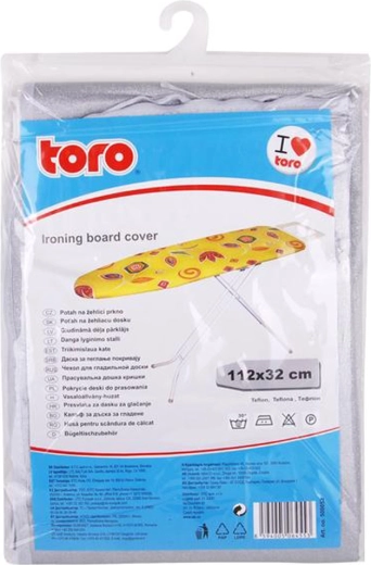 Κάλυμμα για σιδερώστρα TORO με αντικολλητική επιφάνεια τεφλόν 32 × 112 cm
