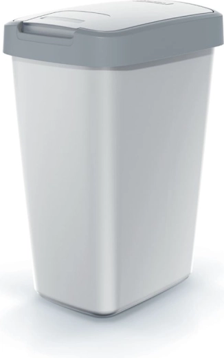 Κάδος απορριμμάτων Compacta Q Flap 12 l, σταχτί γκρι με ανοιχτό γκρι καπάκι
