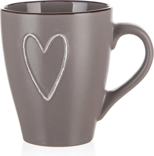 Κεραμική κούπα HEART 310 ml καφέ