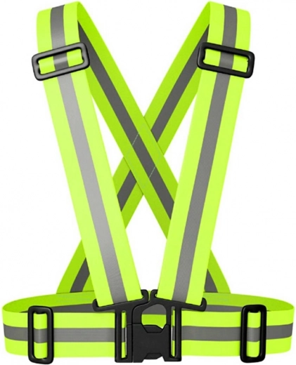 Ρυθμιζόμενες ανακλαστικές τιράντες – πράσινο γιλέκο ασφαλείας