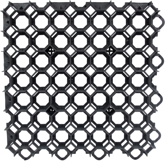 Πλακάκι χλοοκάλυψης 49 × 49 × 4 cm από ανακυκλωμένο πλαστικό, μαύρο