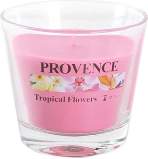 Αρωματικό κερί σε γυαλί Provence τροπικά λουλούδια 35 ώρες