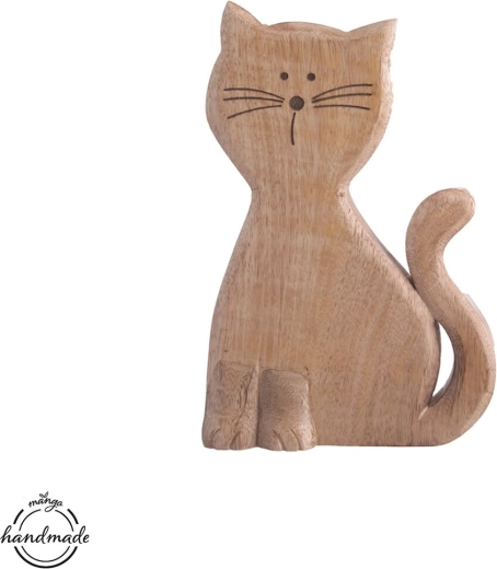Ξύλινη γάτα Mango Micka 30,5 cm