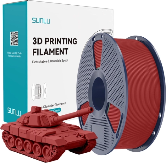 Γρήγορο κόκκινο filament SUNLU PLA+ 1,75 mm