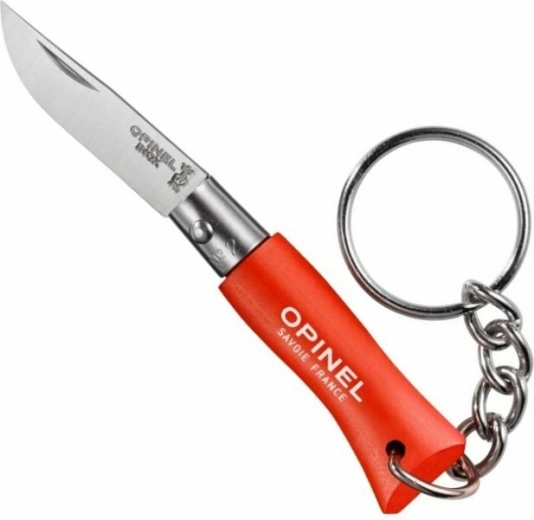 Σουγιάς-μπρελόκ OPINEL N°02, πορτοκαλί, ξύλο οξιάς, 3,5 cm