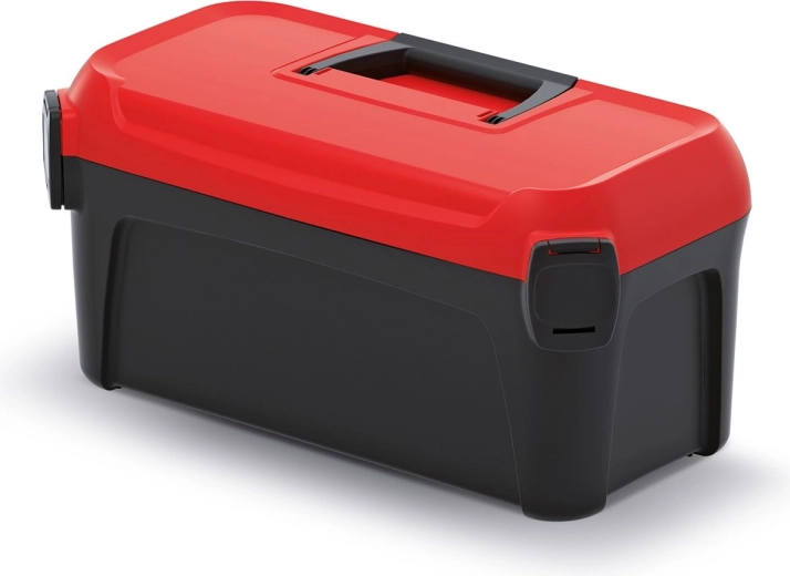 Βαλίτσα εργαλείων SMART 16 l, 380 × 234 × 225 mm, μαύρη με κόκκινο καπάκι