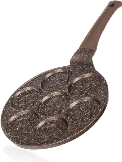 Τηγάνι για τηγανίτες με χαμόγελα Granite Brown 26 cm, αντικολλητική επιφάνεια