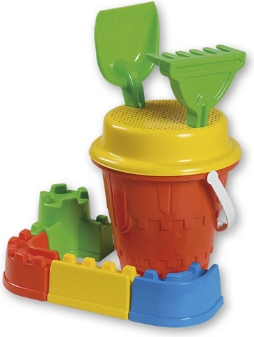 Androni σετ για άμμο κάστρο με τείχη μεσαίο – Κόκκινο