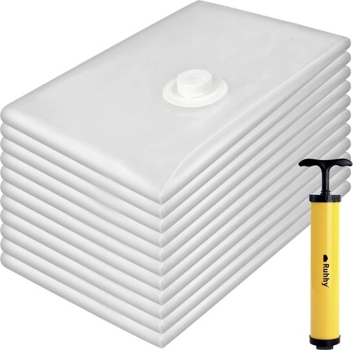 Σετ σακουλών κενού 50 × 70 εκ., 10 τμχ με χειροκίνητη αντλία RUHHY