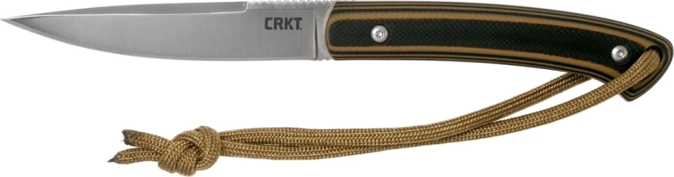 CRKT Biwa καφέ‑μαύρο outdoor μαχαίρι 7,7 cm με θήκη