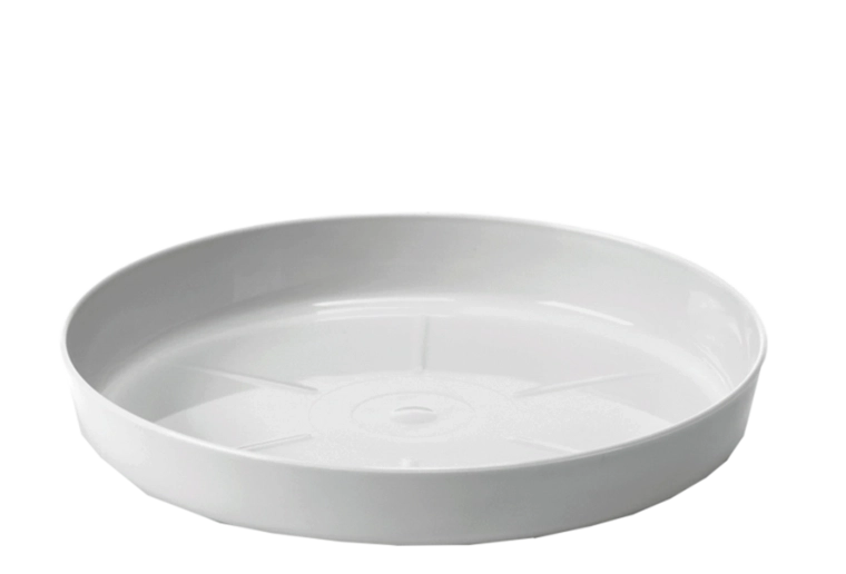 Λευκό πιατάκι/βάση γλάστρας LAMELA 34 cm