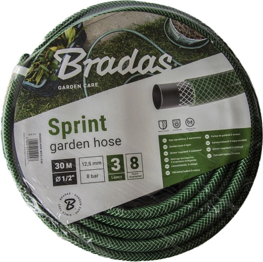 Λάστιχο κήπου SPRINT 1/2" 30 m αδιαφανές πράσινο