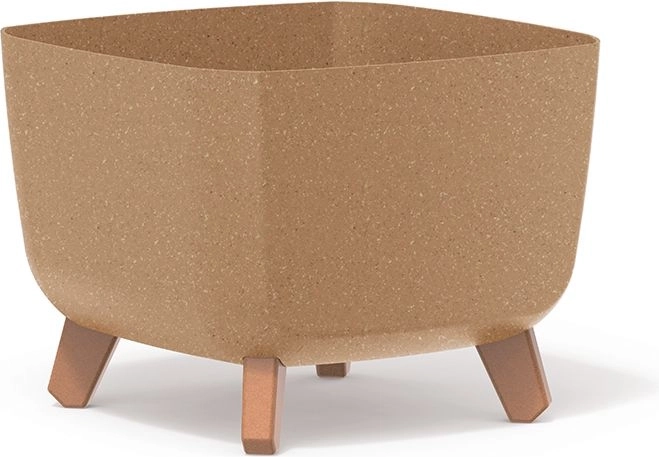 Γλάστρα Gracia Square Eco Wood 29 × 29 × 22 cm, φυσική