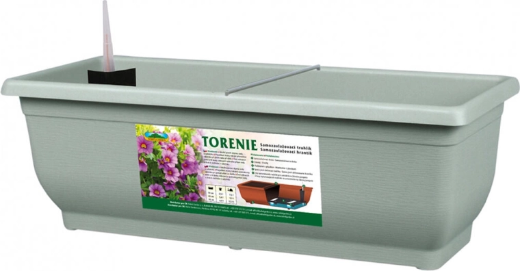 Αυτοποτιζόμενη ζαρντινιέρα TORENIE Modern 50 cm ανοιχτό πράσινο