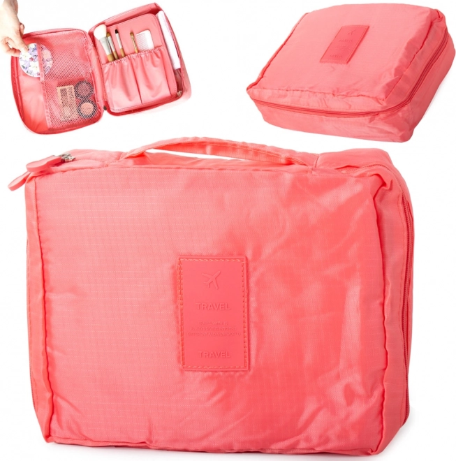 Καλλυντική ταξιδιωτική τσάντα - σομόν