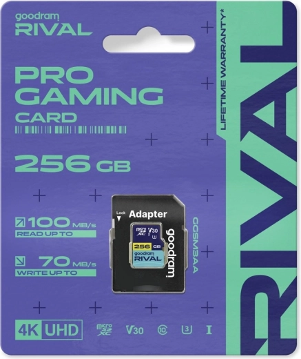 Κάρτα Goodram RIVAL microSDXC 256 GB UHS-I V30 U3 C10 100/70 MB/s