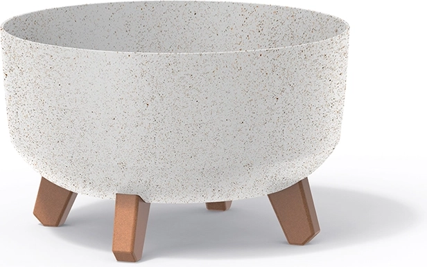 Γλάστρα Gracia Low Eco Wood 28,5 cm – λευκή