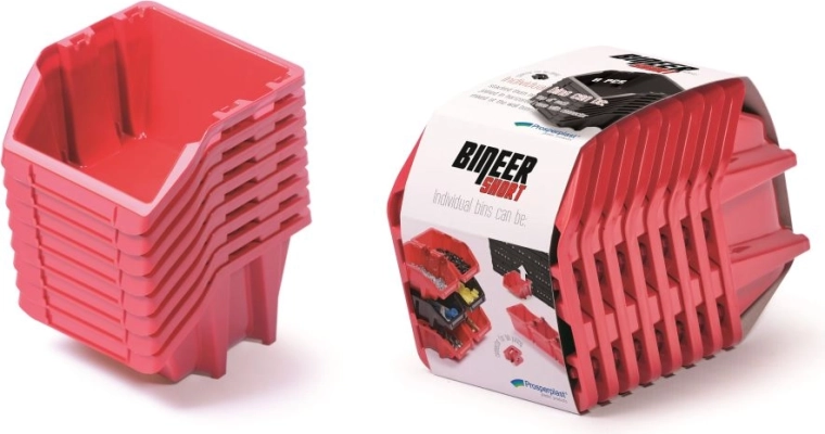 Σετ κουτιών αποθήκευσης 8 τεμ. Bineer Short, 206 × 118 × 144 mm, κόκκινο