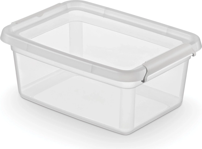 Basestore κουτί αποθήκευσης με καπάκι και κλιπς 4,5 l