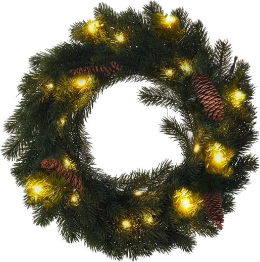 Solight χριστουγεννιάτικο στεφάνι με φωτισμό LED 40 cm