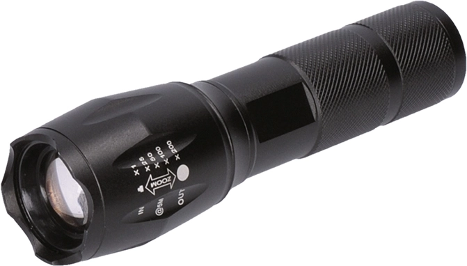 Solight LED επαναφορτιζόμενος φακός 300 lm με δίοδο Cree, ζουμ και λειτουργία power bank - 1 τεμάχιο