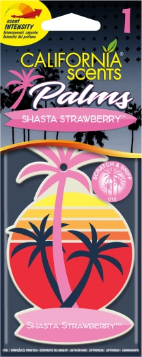 Κρεμαστό άρωμα αυτοκινήτου California Scents Palm Shasta Strawberry