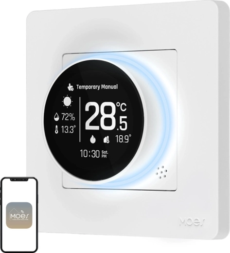 Έξυπνος θερμοστάτης Moes ZigBee για υδραυλική θέρμανση Smart Star Ring
