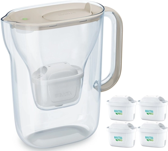 Κανάτα φιλτραρίσματος Style Essential 2,4 l + 4 φίλτρα, αμμόχρωμη