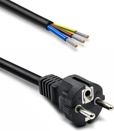 Καλώδιο τροφοδοσίας με φις SCHUKO CEE 7/7 (E/F), χαλκός, 3×1,5 mm², 1,8 m - 1 τεμ.