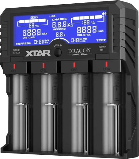 XTAR Dragon VP4L Plus φορτιστής συσσωρευτών Li-ion και Ni-MH