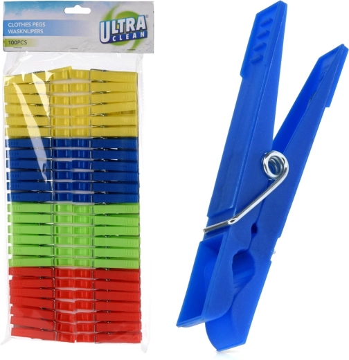 Πλαστικά μανταλάκια ρούχων Ultra Clean 100 τεμ.