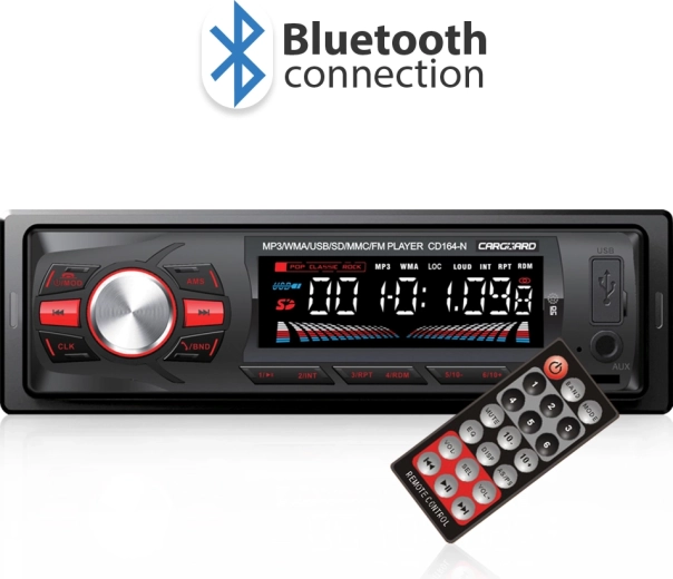 Ραδιόφωνο αυτοκινήτου 1 DIN με Bluetooth, δέκτη FM, USB και υποδοχή καρτών SD