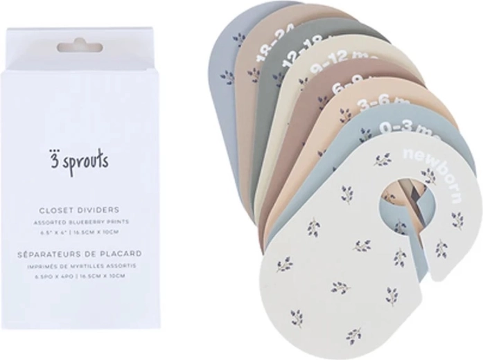 3 Sprouts διαχωριστικά κρεμάστρας ανά ηλικία Blueberry (8 τεμ.)